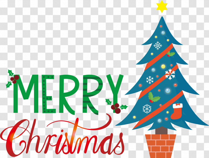 Merry Christmas Christmas Tree Transparent PNG