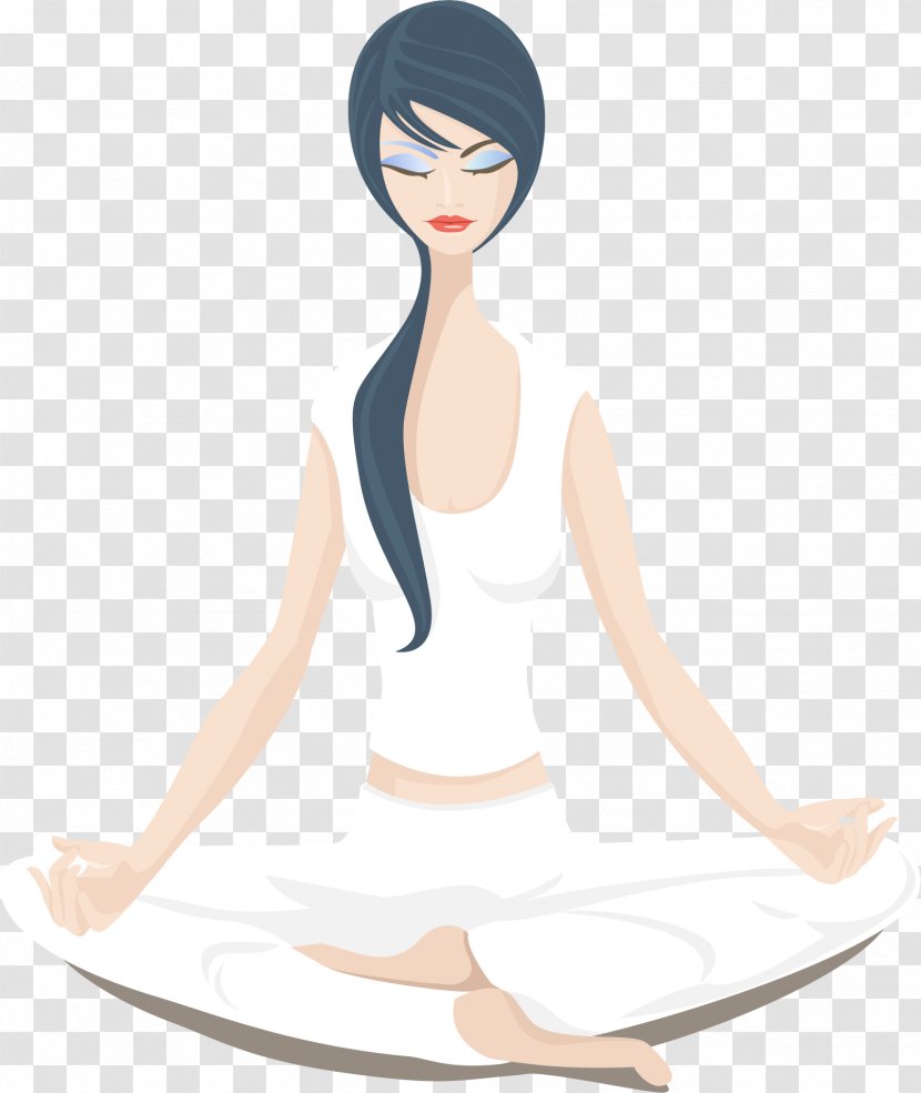 The Beauty Of Yoga Meditation Illustration - Flower Transparent PNG