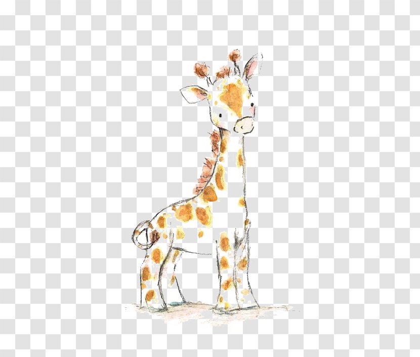 Giraffe Drawing Watercolor Painting Infant Child - Vertebrate Transparent PNG