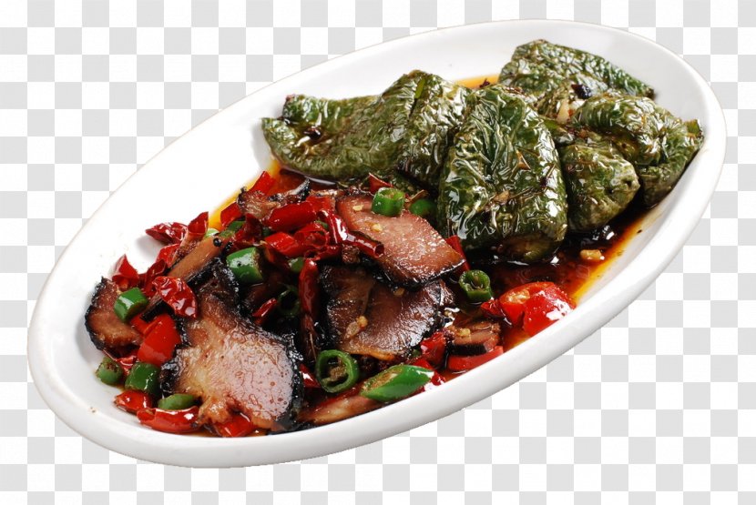 Bacon Red Braised Pork Belly Hunan Cuisine Capsicum Annuum Stir Frying - Tiger Pepper Fight Transparent PNG