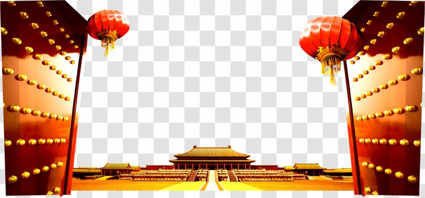 Tiananmen Forbidden City National Day Of The Peoples Republic China Architecture - Classic Beijing Scenic Gate Lantern Transparent PNG