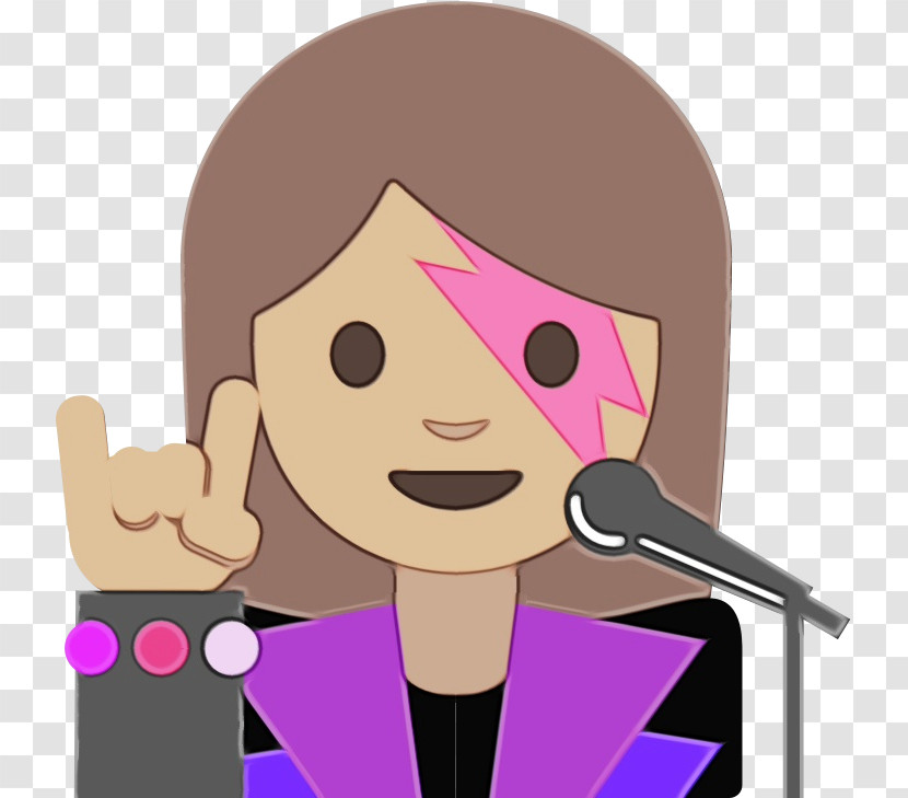 Character Pink M Communication Forehead Line Transparent PNG