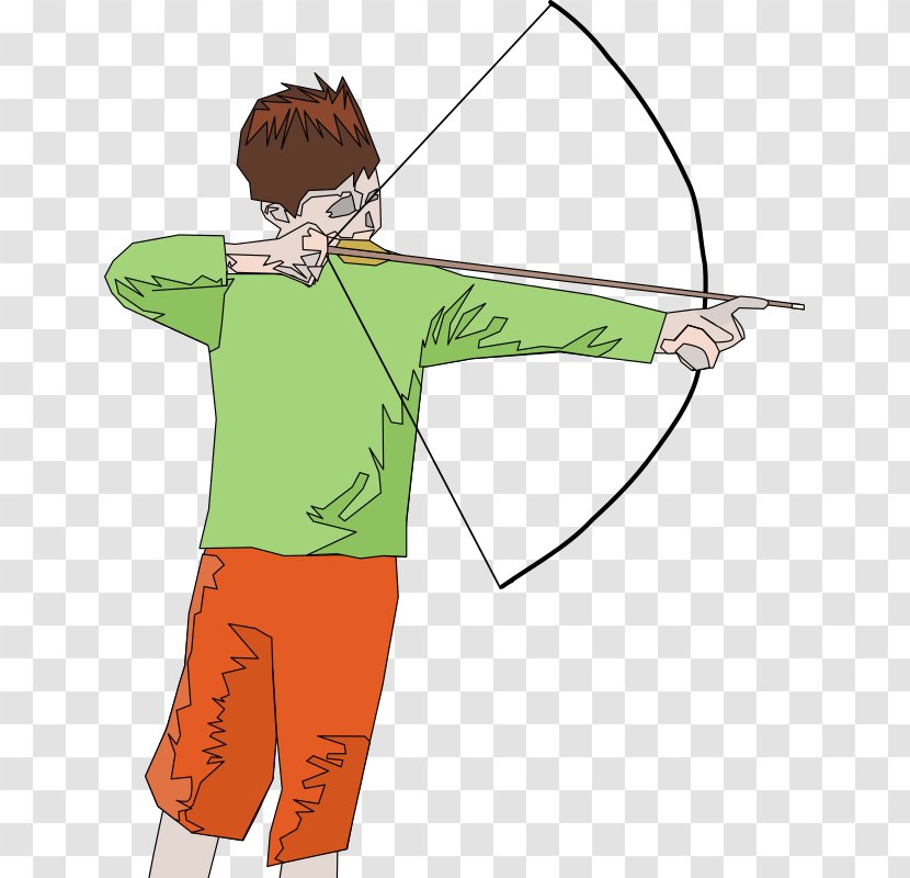 Clip Art Archery Bow And Arrow Image - Sports Equipment Transparent PNG