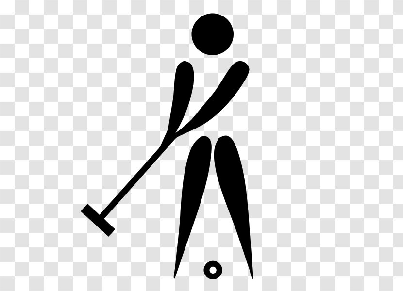 1900 Summer Olympics Croquet Olympic Games 1904 1948 - Black And White - Golf Transparent PNG