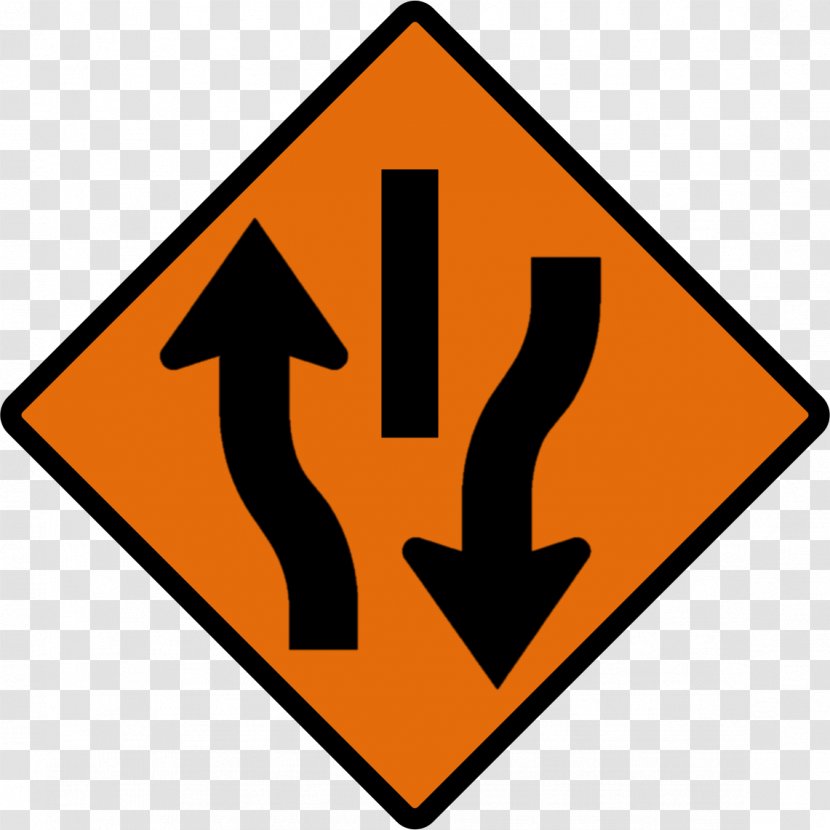 Manual On Uniform Traffic Control Devices Roadworks Sign Warning - Form W4 - Road Transparent PNG