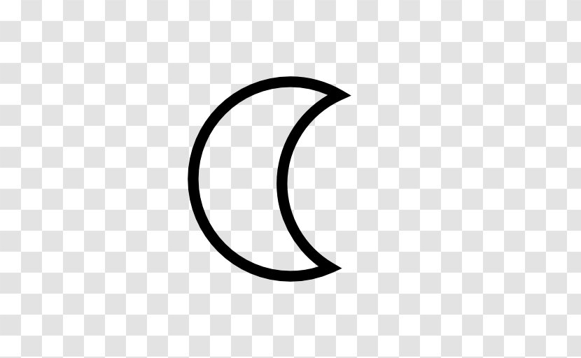 Monochrome Photography Circle Crescent Symbol - White Transparent PNG