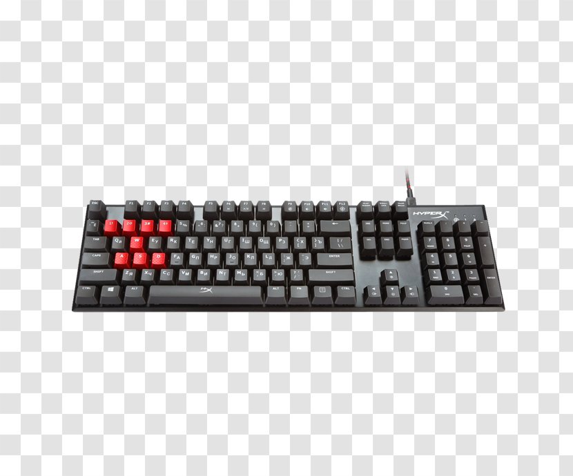 Computer Keyboard Electrical Switches Cherry Gaming Keypad Kingston HyperX Alloy - Space Bar Transparent PNG