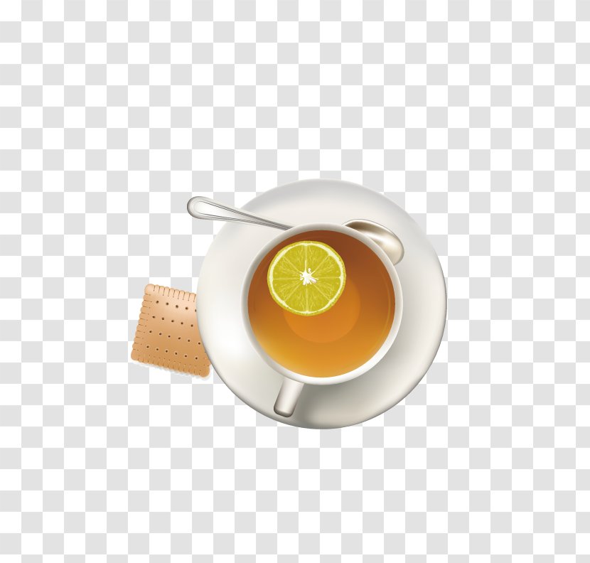 Tea Coffee Cup Cafe - Lemon - Orange Transparent PNG