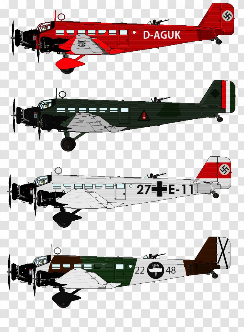 Junkers Ju 52 Airplane Aircraft 88 87 - Monoplane Transparent PNG