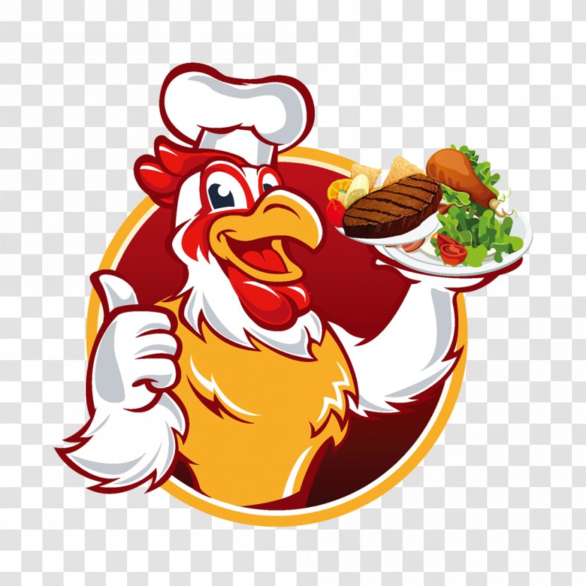Chicken Meat Chef Cartoon - Cook - Chinese New Year Of The Rooster Food Posters Transparent PNG