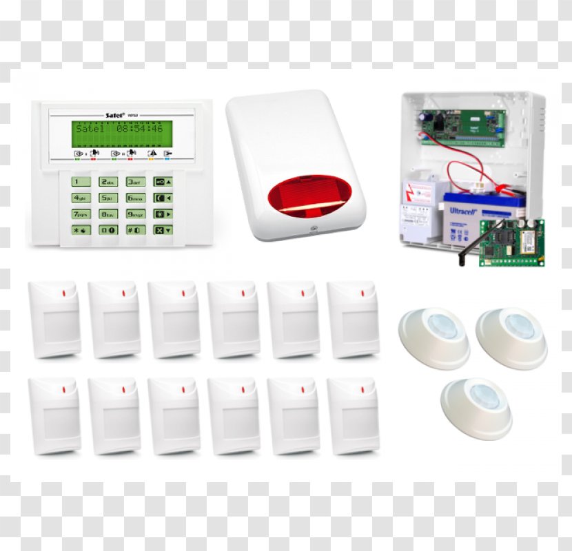 Security Alarms & Systems Passive Infrared Sensor Light-emitting Diode House - Lightemitting - General Packet Radio Service Transparent PNG
