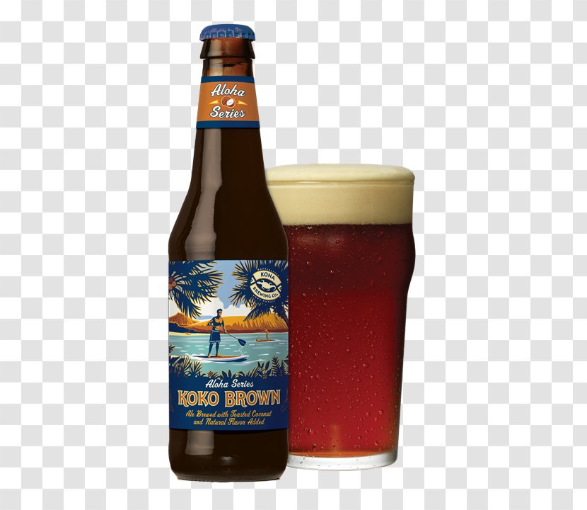 Beer Brown Ale Kona Brewing Company Stout - Alcoholic Beverages - Champagne Pudding Shots Transparent PNG