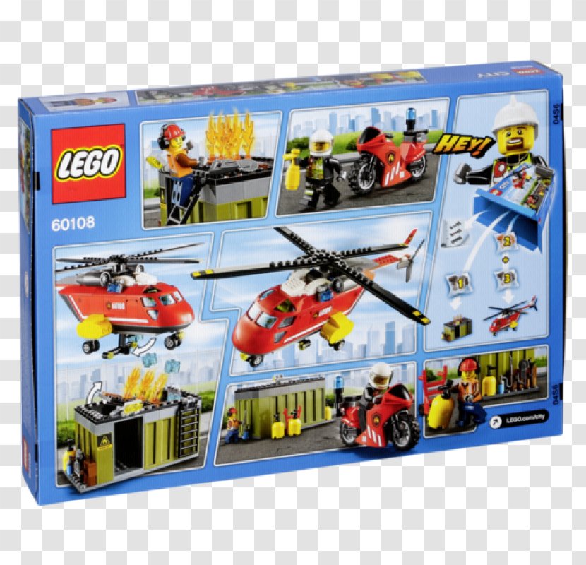 LEGO 60108 City Fire Response Unit Amazon.com Lego Toy - Firefighter Transparent PNG