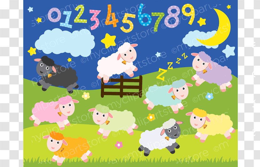 Counting Sheep Sticker Paper Clip Art Transparent PNG