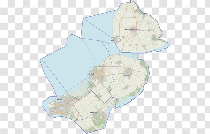 North Holland Urk Provinces Of The Netherlands Flevopolder Zeewolde - East Flevoland - Map Transparent PNG