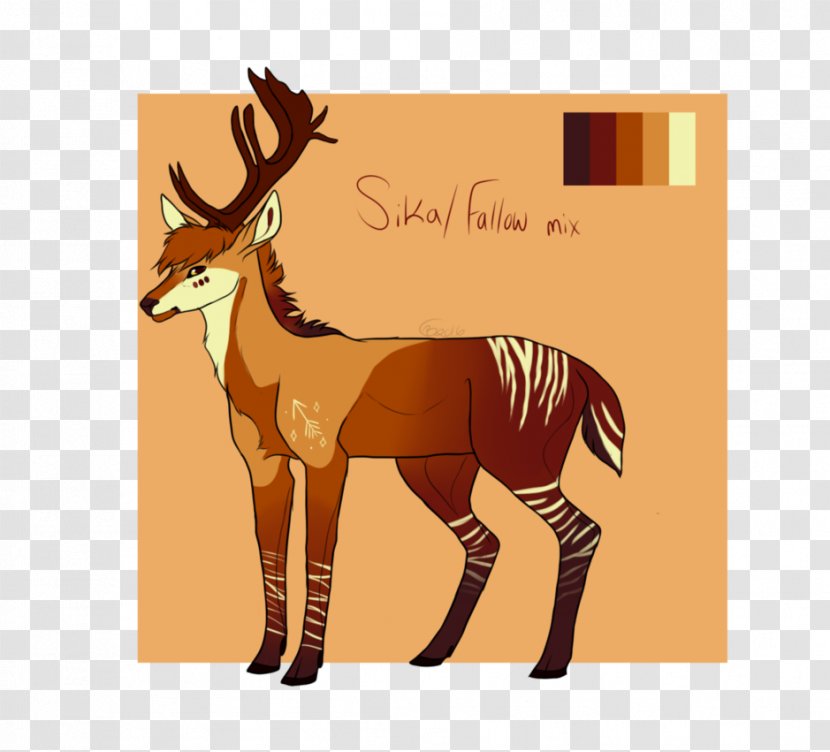 Reindeer Horse Fauna Mammal Antler - Horn Transparent PNG