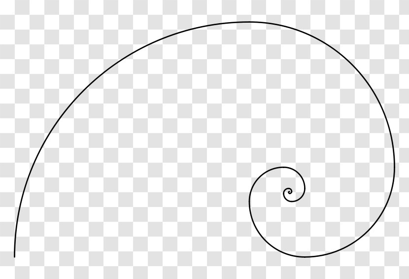 Fibonacci Number Golden Spiral Ratio Rectangle - White - Vector Transparent PNG