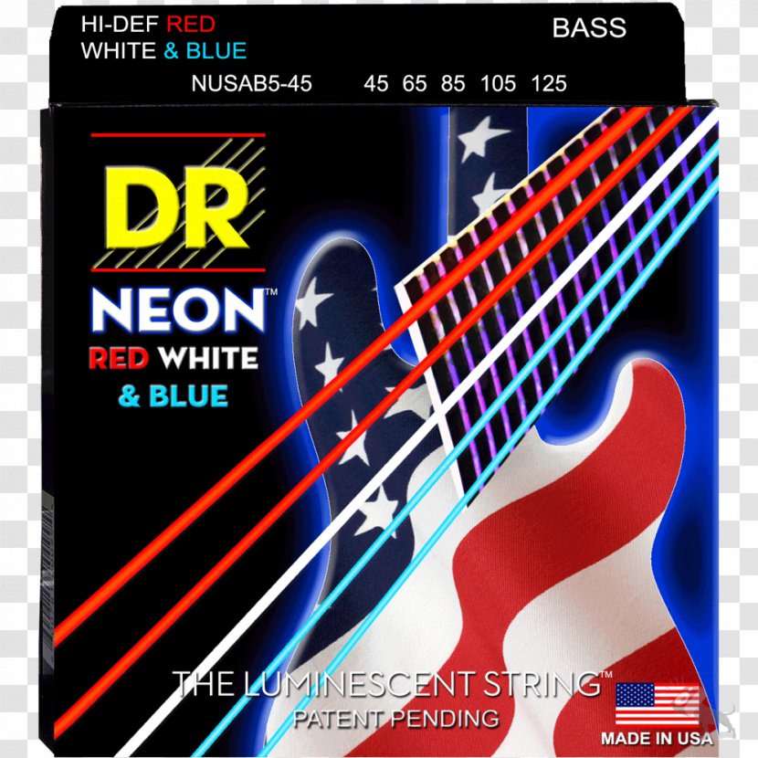 DR Handmade Strings Bass Guitar Double - Silhouette Transparent PNG