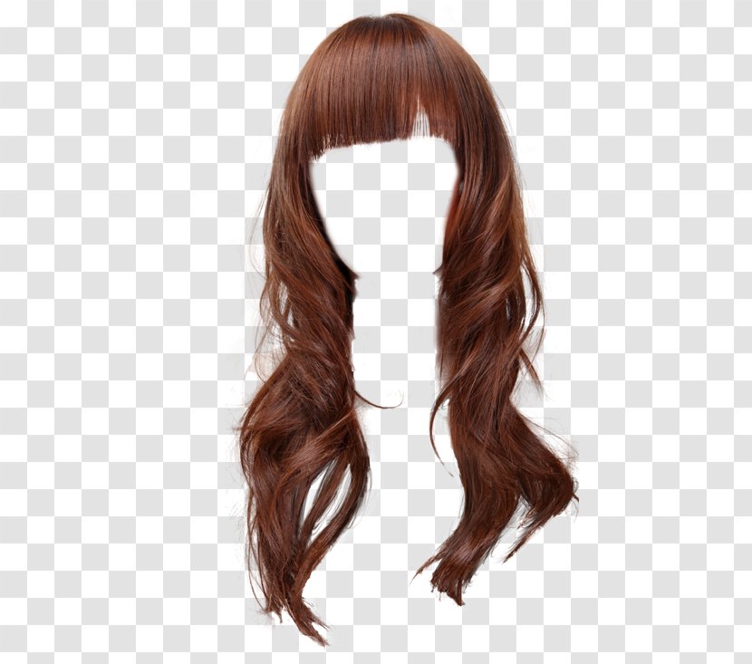 Brown Hair Coloring Layered Step Cutting - Wig Transparent PNG