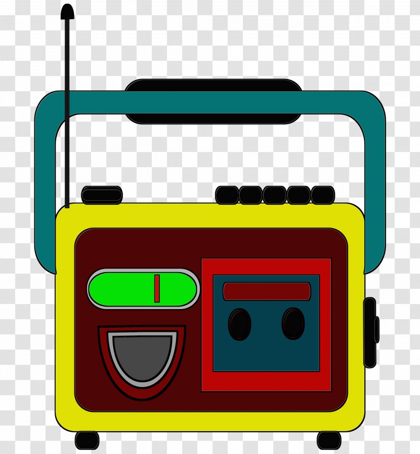 Compact Cassette Radio Microphone Boombox Clip Art - Digital Audio Tape Transparent PNG