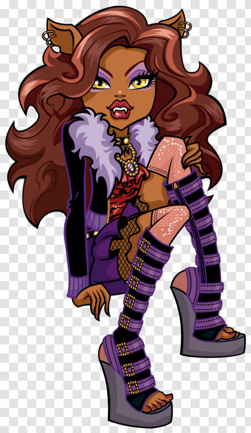 Monster High Clawdeen Wolf Doll Frankie Stein - Supernatural Creature - Cupid With Her Pet Transparent PNG