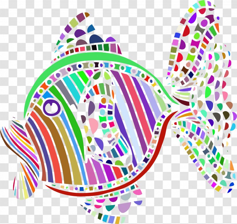 Abstract Art Free Content Clip - Colorful Fish Cliparts Transparent PNG