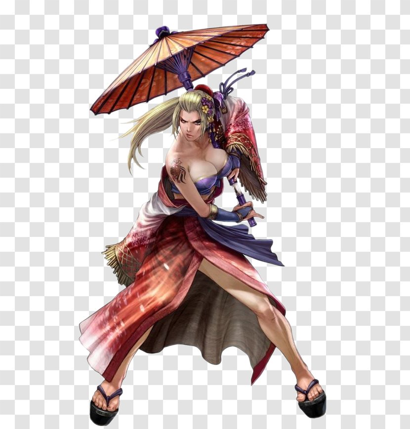 Soulcalibur IV III V Ivy Valentine - Silhouette - Female Umbrella Wong Transparent PNG