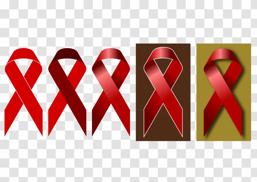 Red Ribbon Awareness Clip Art Transparent PNG