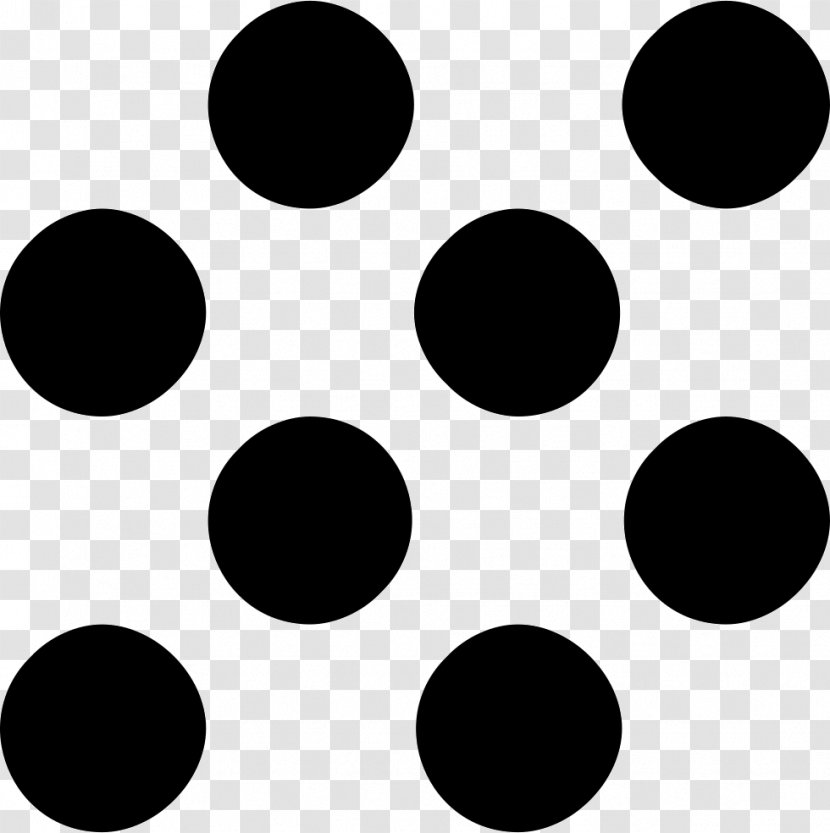 White Circle Pattern - Black And Transparent PNG