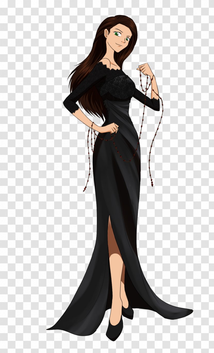 Gown Shoulder Character Fiction - Cartoon - Formal Attire Women Transparent PNG