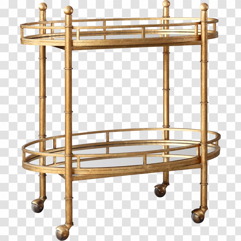 Uttermost Zafina Gold Bar Cart Table Furniture Transparent PNG