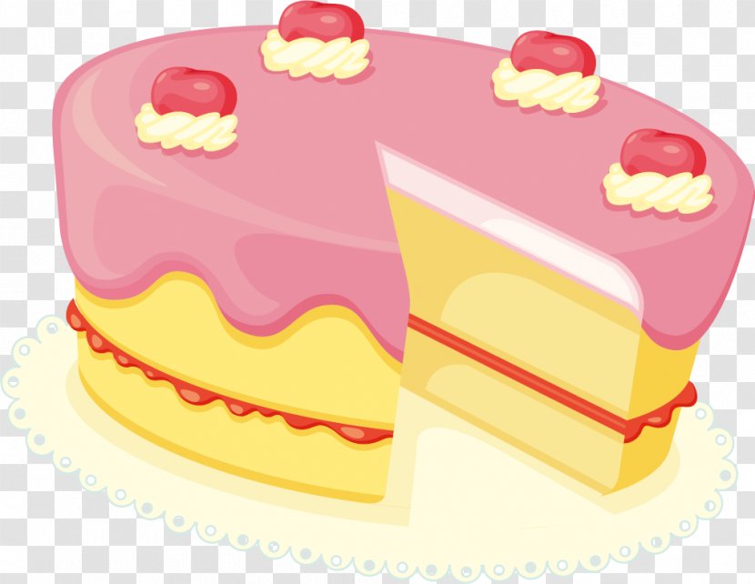 Cream Frosting & Icing Torte Cake Clip Art - Sugar Paste - Creative Illustration Transparent PNG
