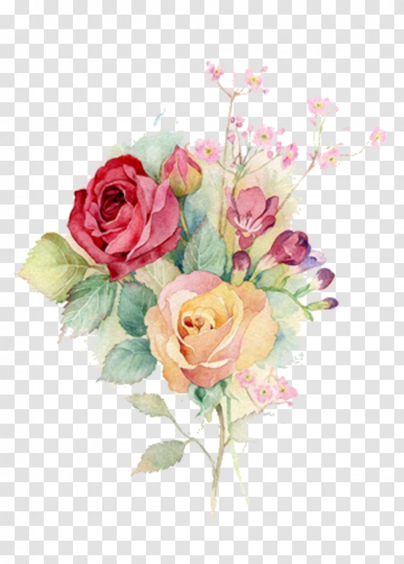 Watercolour Flowers Watercolor Painting Rose Art Transparent PNG