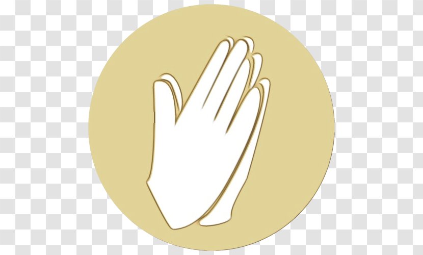 Hand Finger Yellow Gesture Glove - Paint - Symbol Beige Transparent PNG