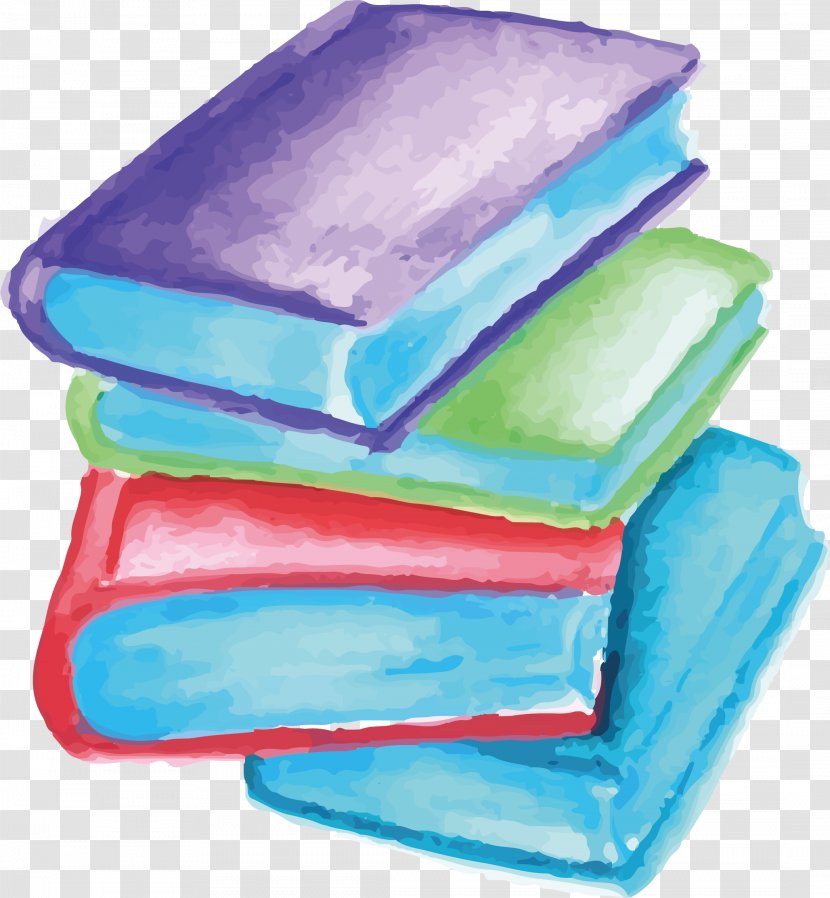 Book Cover Watercolor Painting - Text - Stack Transparent PNG