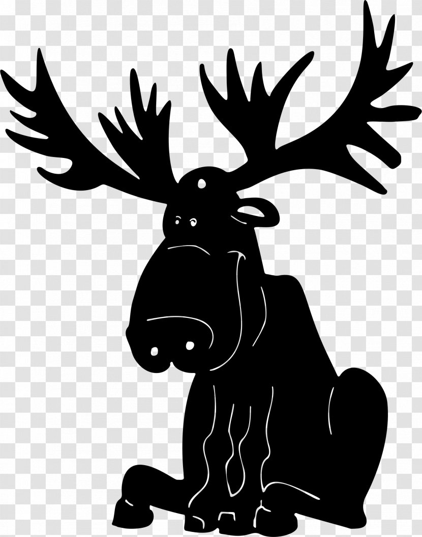 Moose Deer Elk Silhouette Clip Art - Wildlife - Antler Transparent PNG