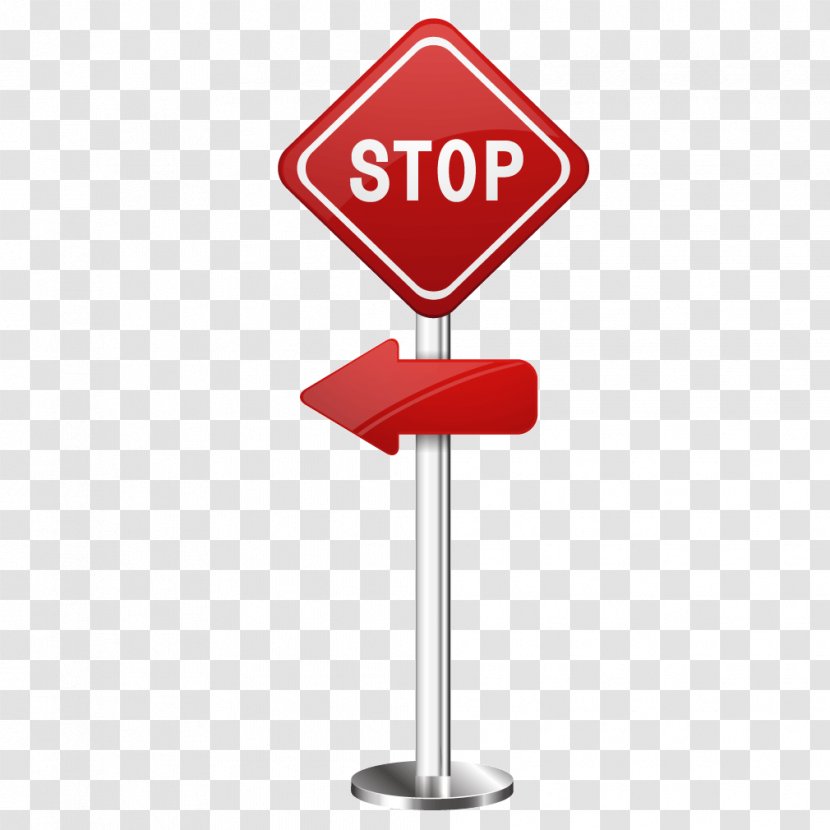 Red - Product Design - Diamond Sign Stop Transparent PNG