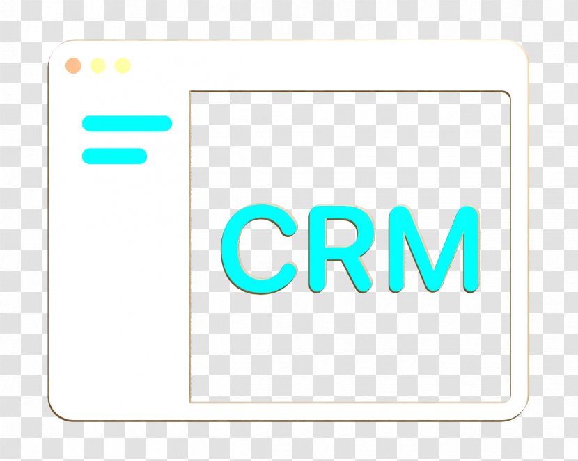 Management Icon CRM - Turquoise - Technology Aqua Transparent PNG