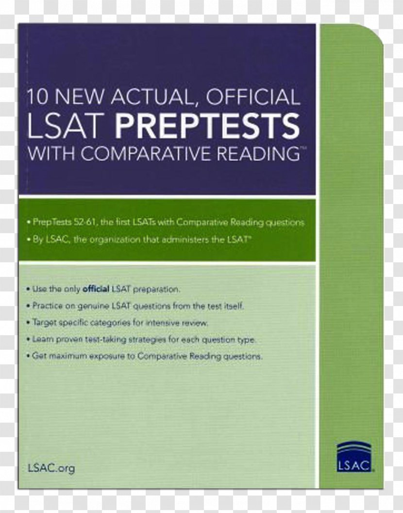 10 New Actual, Official LSAT Preptests With Comparative Reading Law School Admission Test Actual Lsat Brand Product - Bloom's Taxonomy Transparent PNG