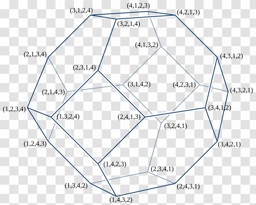 Truncated Octahedron Truncation Archimedean Solid Zonohedron - Three-dimensional Paper Transparent PNG