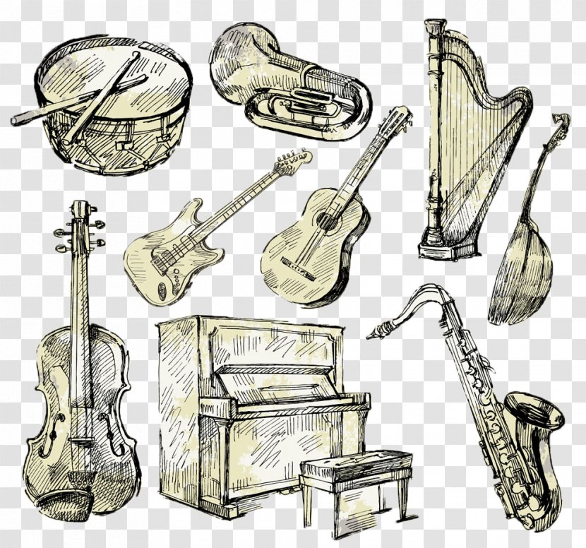 Mellophone Drawing Musical Instrument Painting - Watercolor - Instruments Transparent PNG