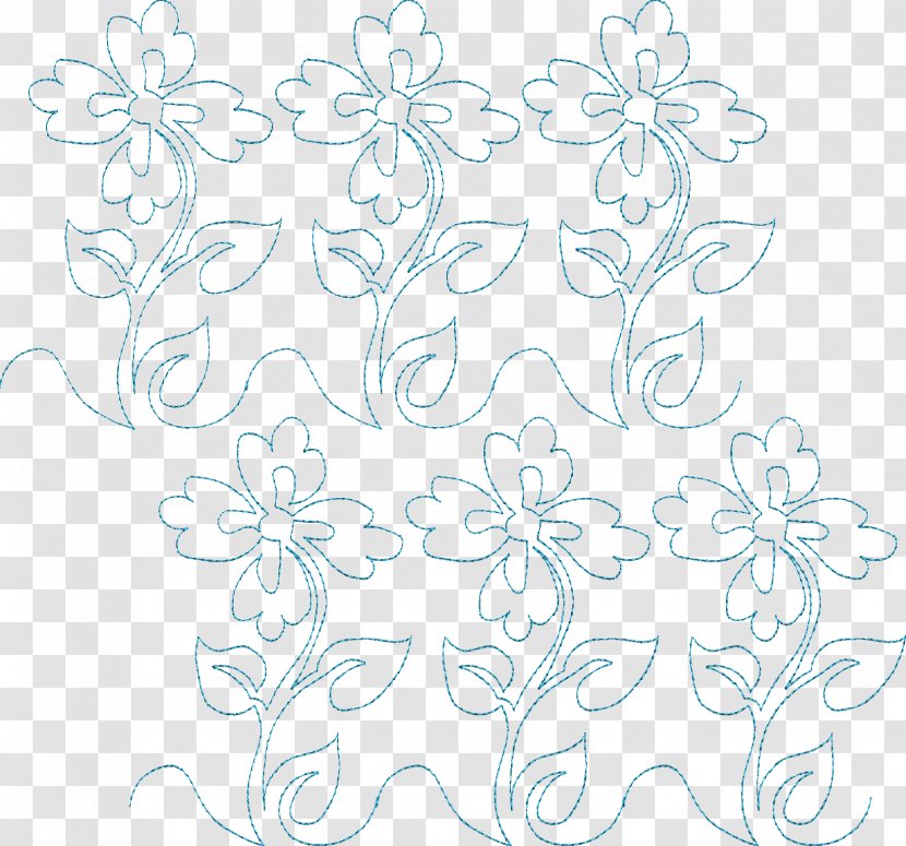 White Floral Design Pattern - Rectangle Transparent PNG