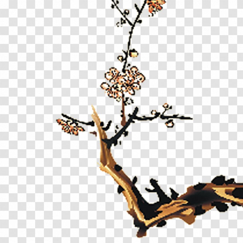 Plum Blossom - Creative Work - Branch Transparent PNG