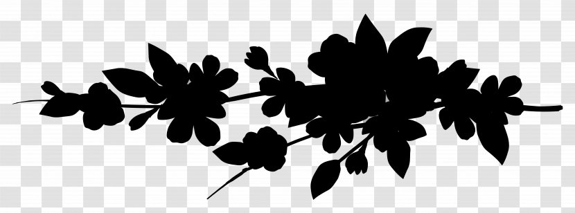 Font Silhouette Line Leaf Flower Transparent PNG