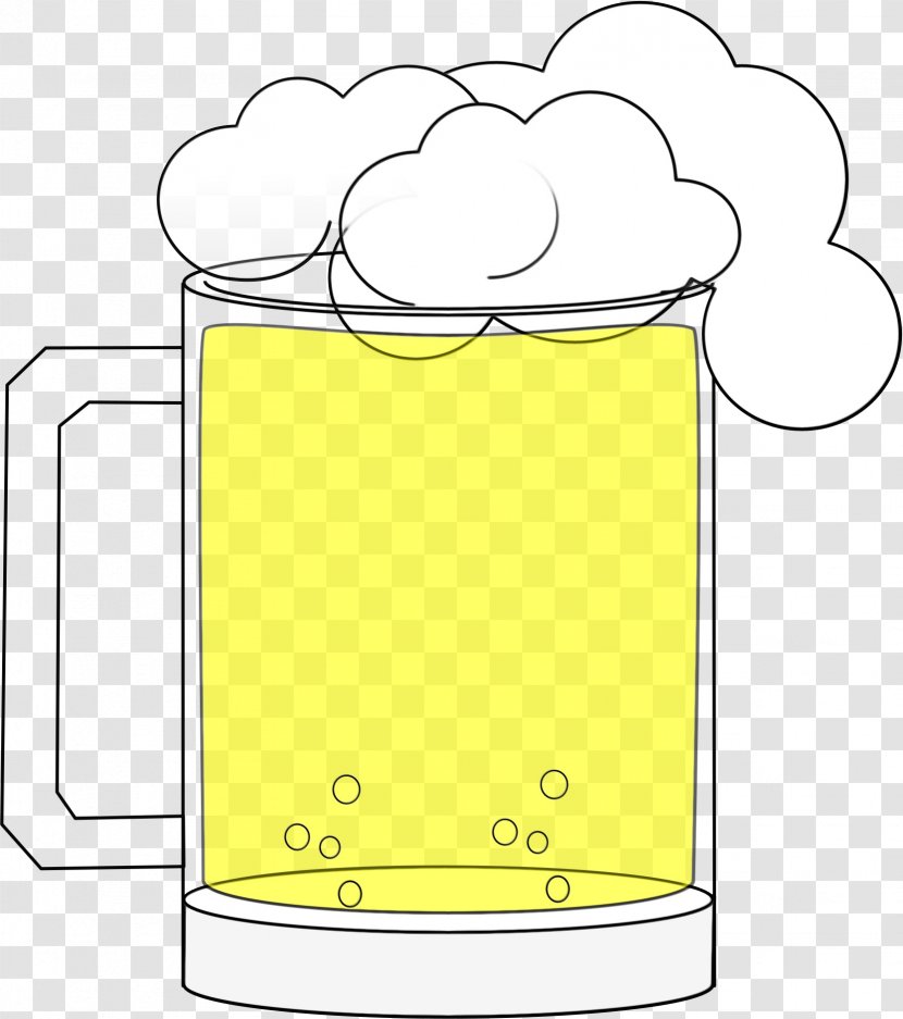 Watercolor Cartoon - Meter - Drinkware Yellow Transparent PNG