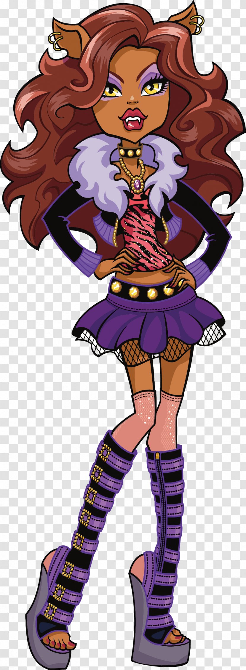 Monster High Clawdeen Wolf Doll Frankie Stein - Original Ghouls Collection Transparent PNG