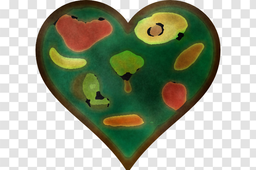 Heart Green Pattern Transparent PNG