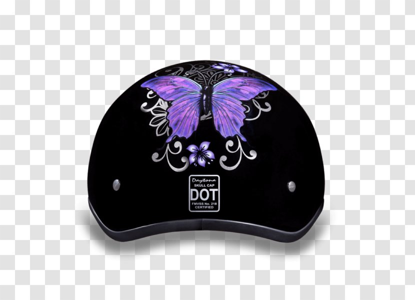 Motorcycle Helmets Daytona Cap Butterfly - Visor - Pink Skull Transparent PNG