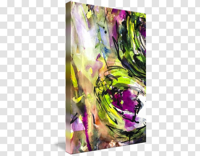 Watercolor Painting Modern Art Acrylic Paint - Flower - Ink Transparent PNG
