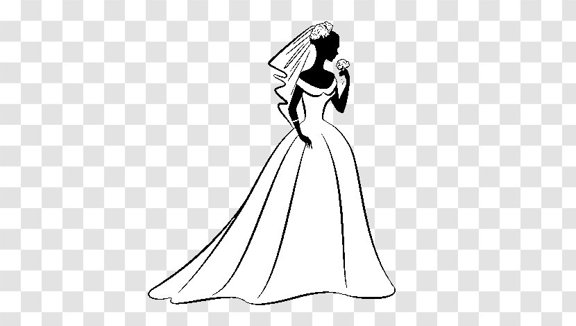 Wedding Dress Bride Drawing Religious Veils - Marriage - White Transparent PNG